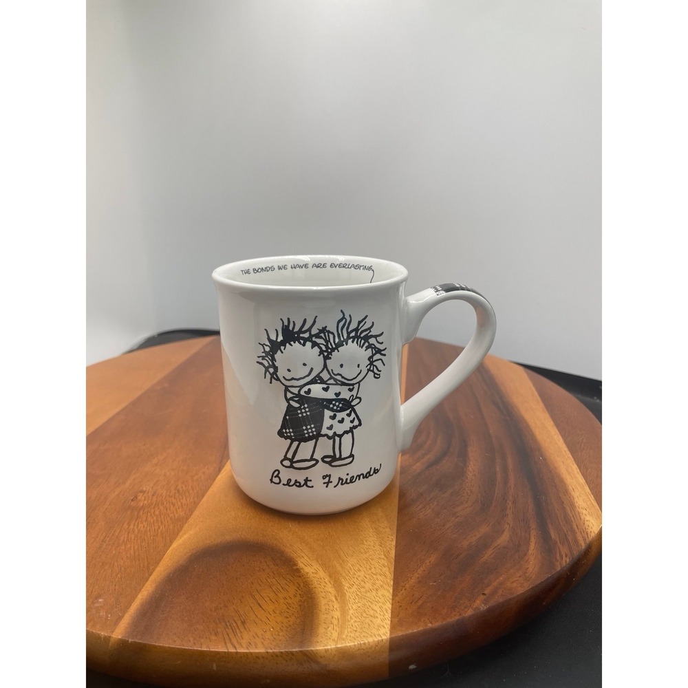 Enesco Best Friends Mug - Black and White - Friends Poem  White‎ Black